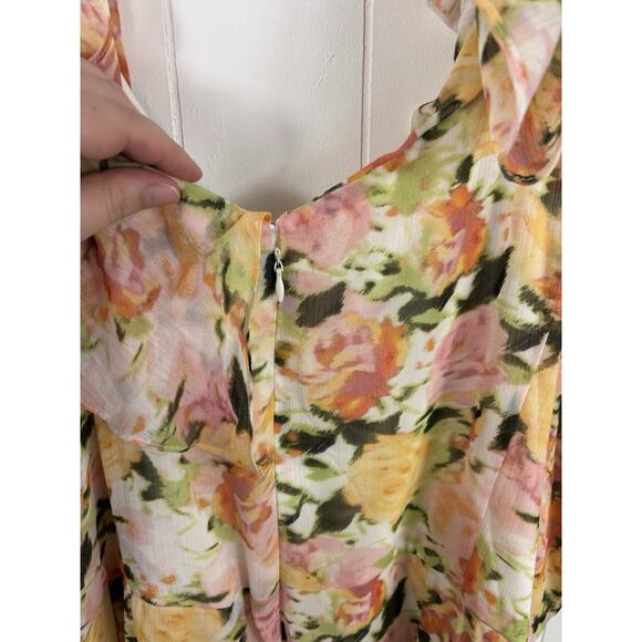 NWT Women’s Adorne Floral Dress Ruffle Cold Shoulder Bloomcore Plus Size 24W - Picture 8 of 12